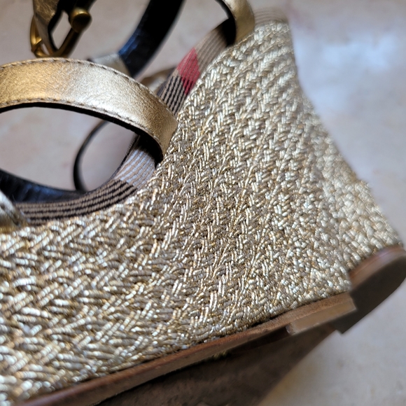 Burberry Haymarket Check Wedge Espadrille - Picture 12 of 16